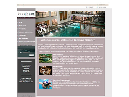 Die Webseite vom Badehaus