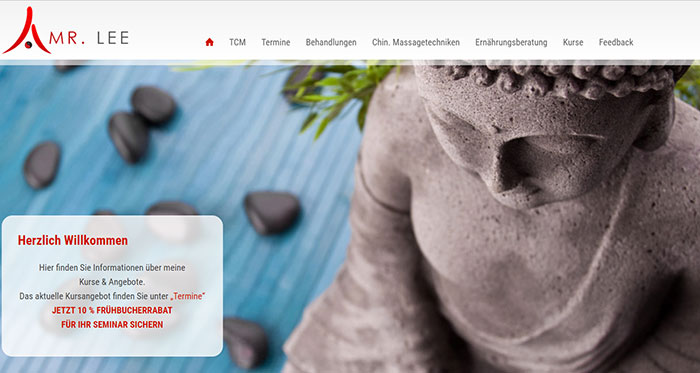 Die Webseite vom MR.LEE