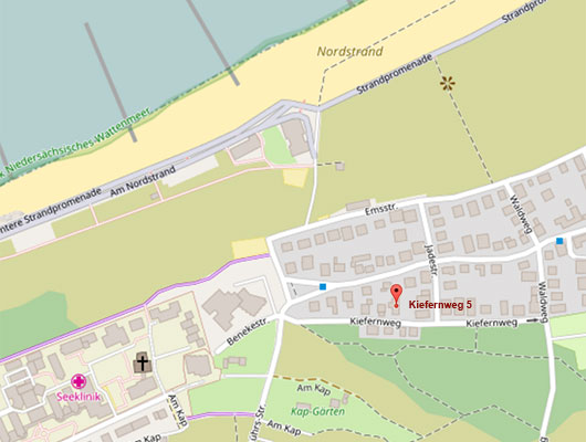 Lage vom Ferienhaus Schipper