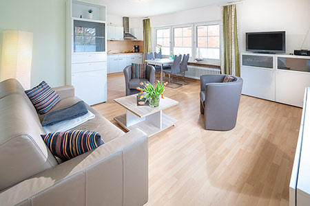 Wohnraum Ferienwohnung 1, Ferienhaus Cordes