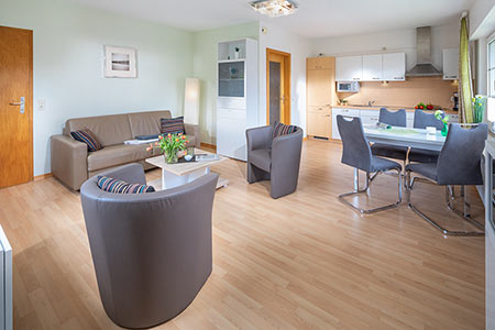 Wohnraum Fewo 1, Ferienhaus Coordes