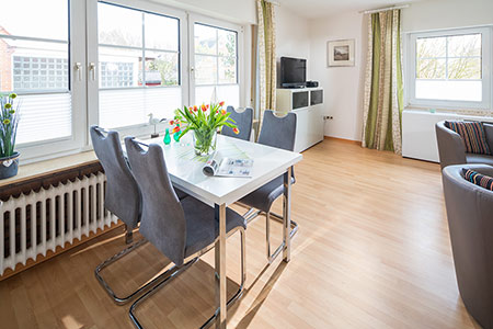 Wohnraum Fewo 1, Ferienhaus Coordes