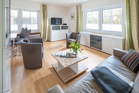 Wohnraum Fewo 1, Ferienhaus Coordes