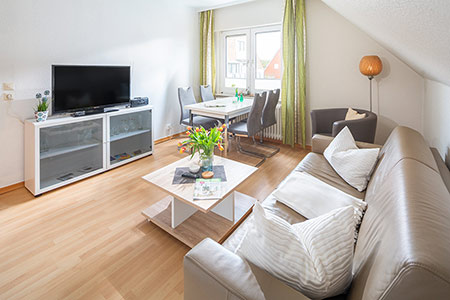 Wohnraum Fewo 3, Ferienhaus Coordes