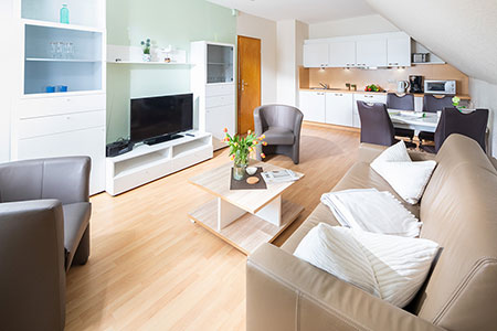 Wohnraum Ferienwohnung 4, Ferienhaus Cordes