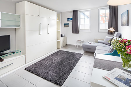 Wohnraum Appartement 18, Appartementhaus am Kurpark