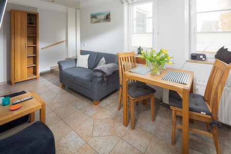 Wohnraum Ferienwohnung 19, Appartementhaus am Kurpark