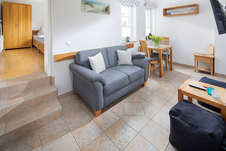 Wohnraum Fewo 19, Appartementhaus am Kurpark