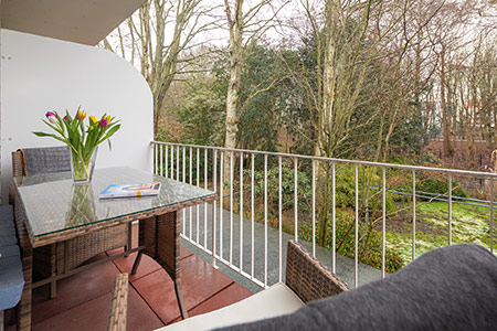 Balkon Appartement 21, Appartementhaus am Kurpark