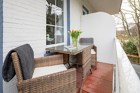 Balkon Appartement 21, Appartementhaus am Kurpark