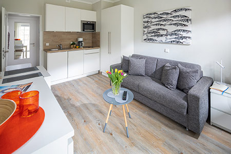 Wohnraum Appartement 21, Appartementhaus am Kurpark