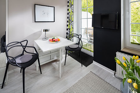 Wohnraum Appartement 22, Appartementhaus am Kurpark