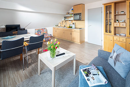 Küche Fewo 28, Appartementhaus am Kurpark