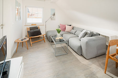 Wohnraum Fewo 35, Appartementhaus am Kurpark