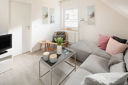 Wohnraum Fewo 35, Appartementhaus am Kurpark