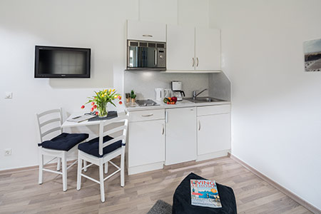 Essen / Küche Appartement 5, Appartementhaus am Kurpark