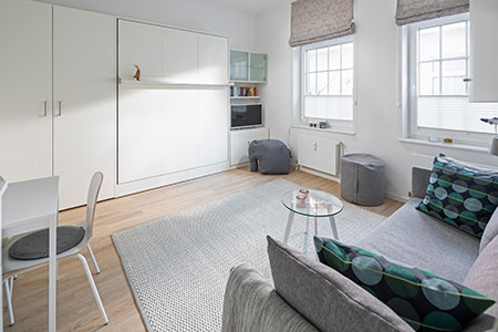 Wohnraum Appartement 6, Appartementhaus am Kurpark