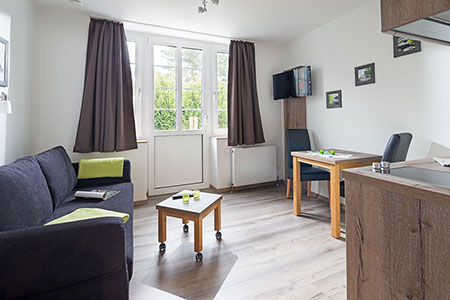 Wohnraum Appartement 9, Appartementhaus am Kurpark