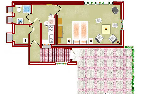 Grundriss Ferienwohnung Silberdistel, Ferienhaus Schipper