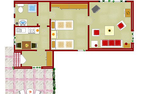 Grundriss Ferienwohnung Silbergras, Ferienhaus Schipper